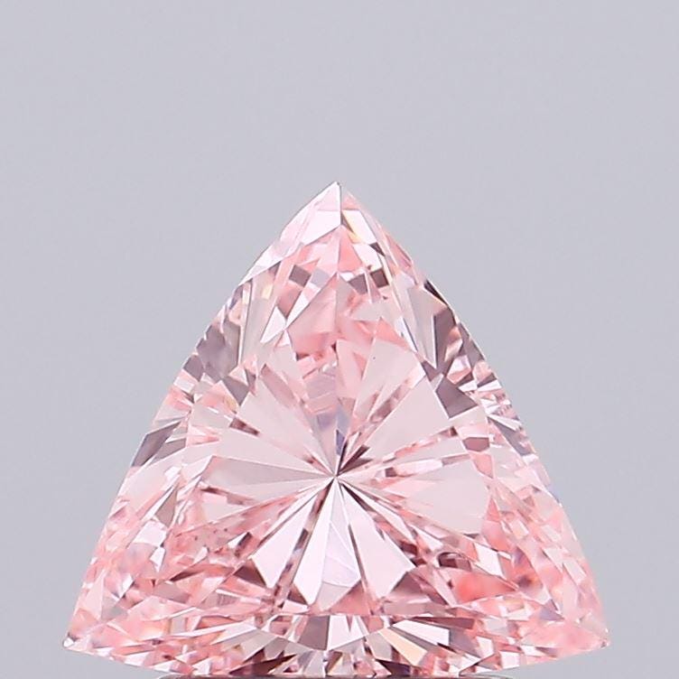 1.32 CT Vivid Pink Triangle Cut Lab Grown Diamond for Engagement Ring