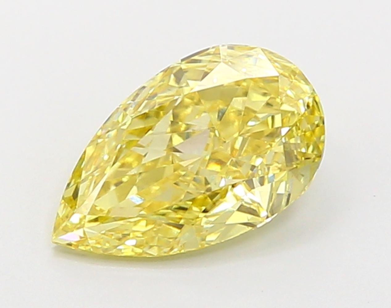 1.50 CT Yellow Pear Lab Grown Diamond for Engagement Ring | IGI Certified | Diamond for Anniversary Gift or Wedding Gift