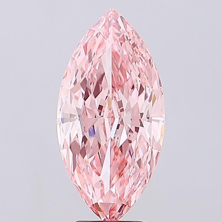 6 CT Marquise Vivid Pink Lab Grown Diamond For Engagement Ring