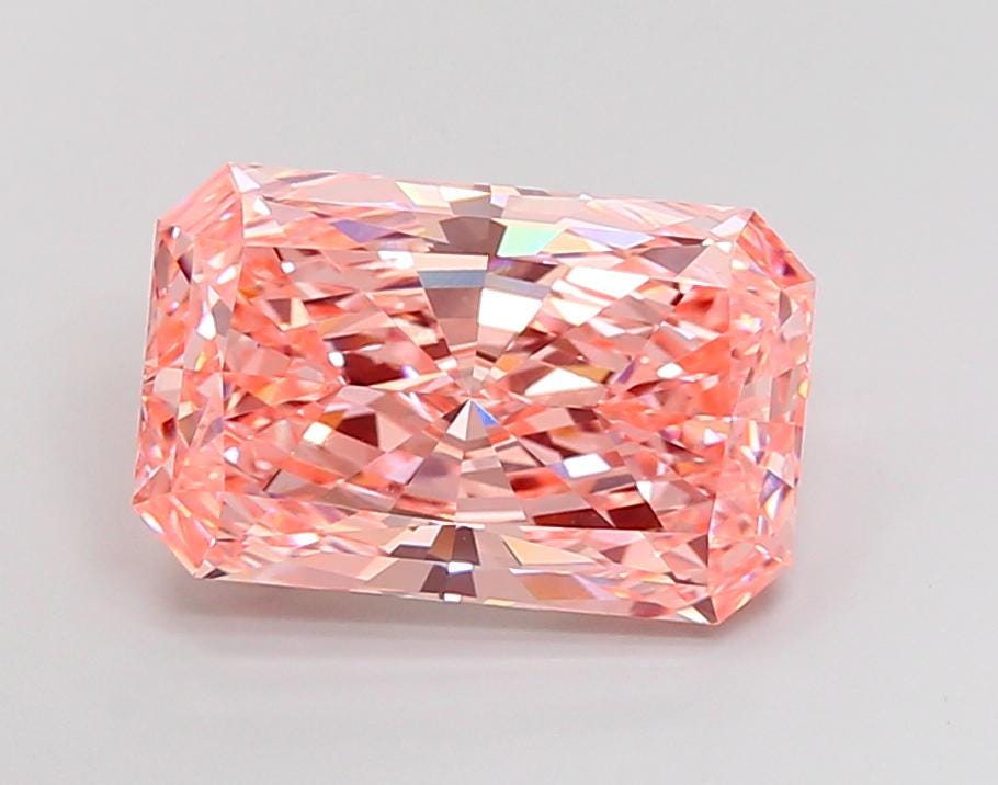 9 CT Radiant Cut Pink Lab Grown Diamond For Engagement Ring