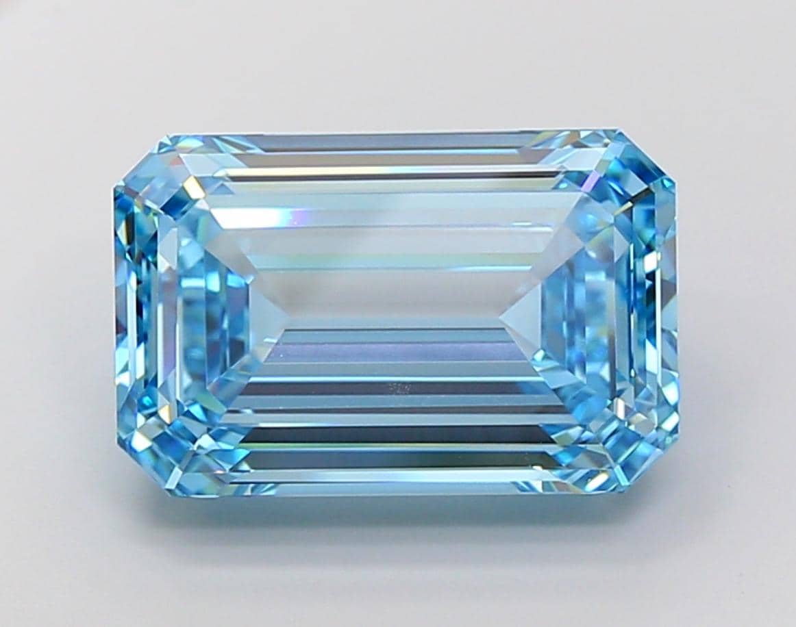 15 CT Blue Emerald Cut Lab Grown Diamond for Engagement Ring or Anniversary Gift | IGI Certified | Best for Necklace or Bracelet