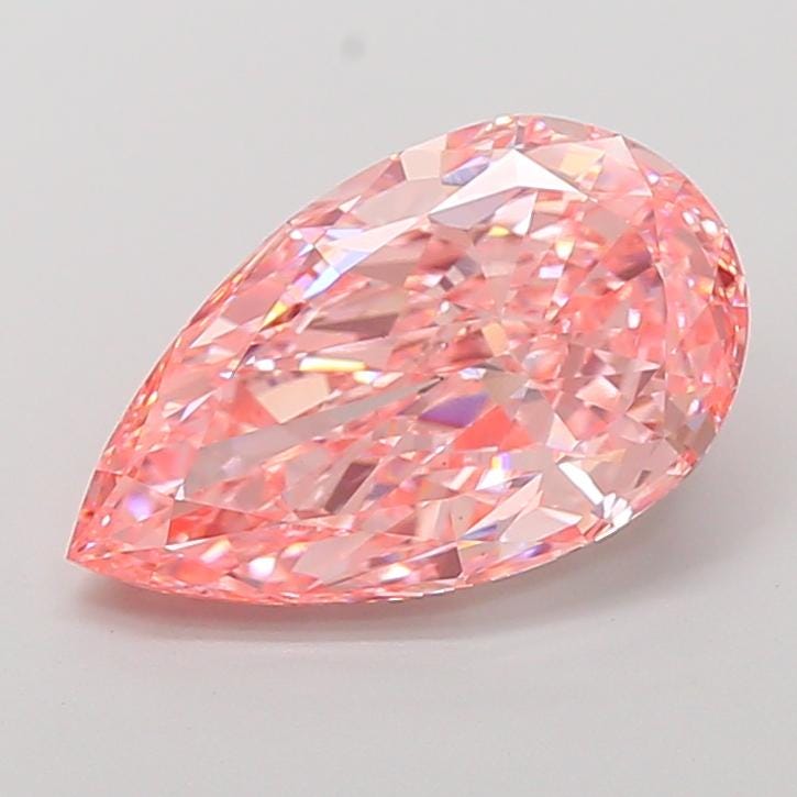 5.55 CT Vivid Pink Pear Lab Grown Diamond For Engagement Ring