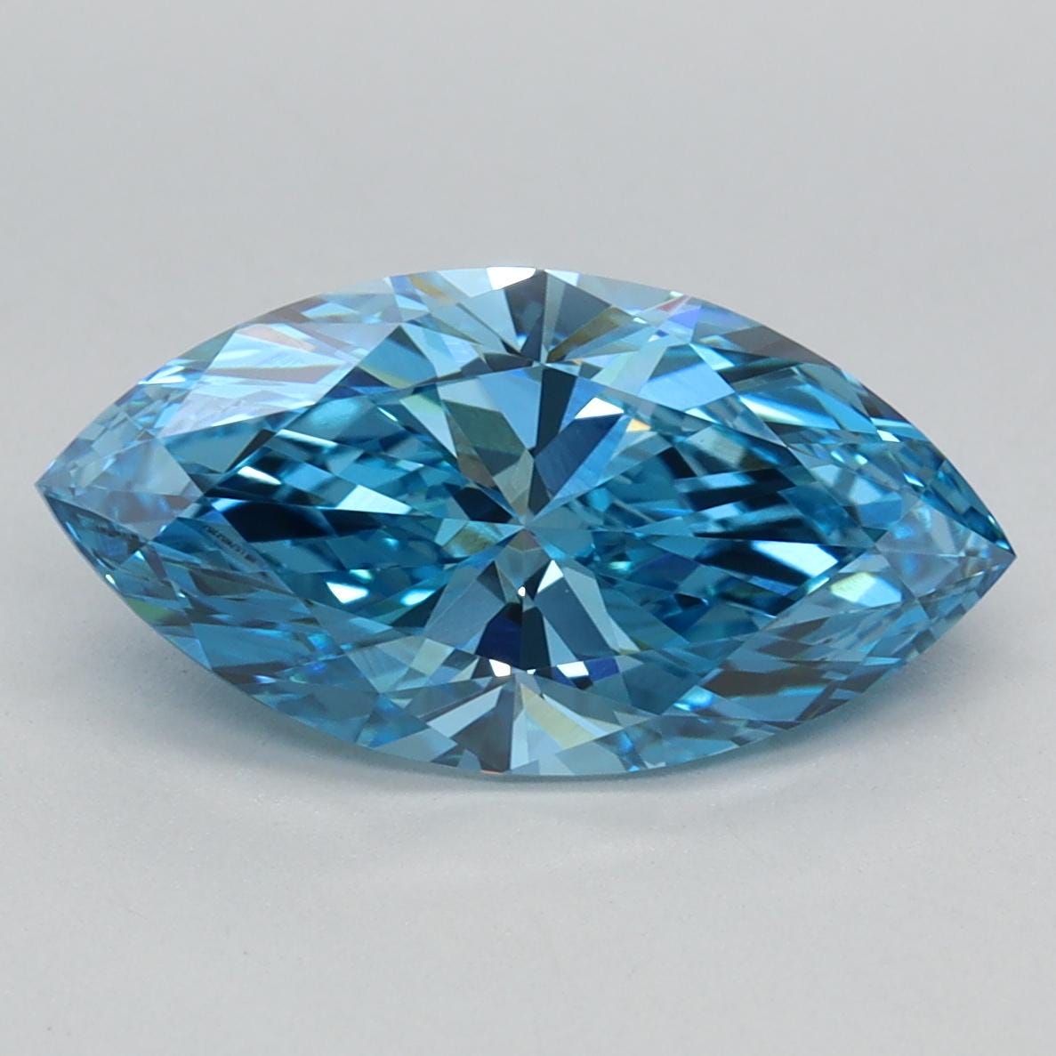 2 CT Marquise Vivid Blue Lab Grown Diamond For Engagement Ring | Anniversary Gift