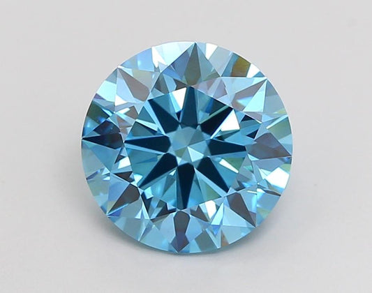 3 CT-VVS2 Round Fancy Vivid Blue Lab Grown Diamond For Engagement Ring | Anniversary Diamond Ring
