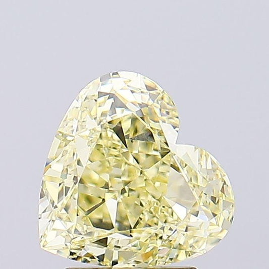3 CT Heart Shape Intense Yellow Lab Grown Diamond For Engagement Ring