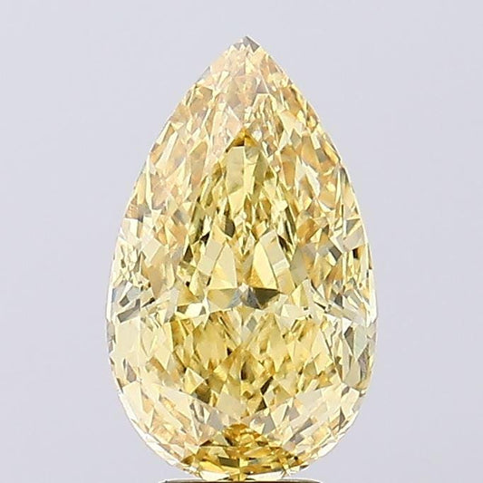 6 CT Vivid Yellow Pear Lab Grown Diamond For Engagement Ring