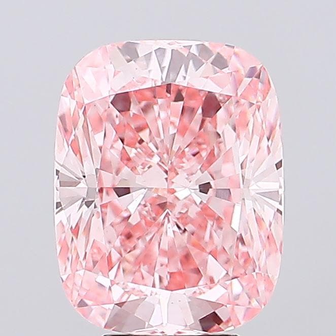 6 CT Cushion Cut Vivid Pink Lab Grown Diamond For Engagement Ring