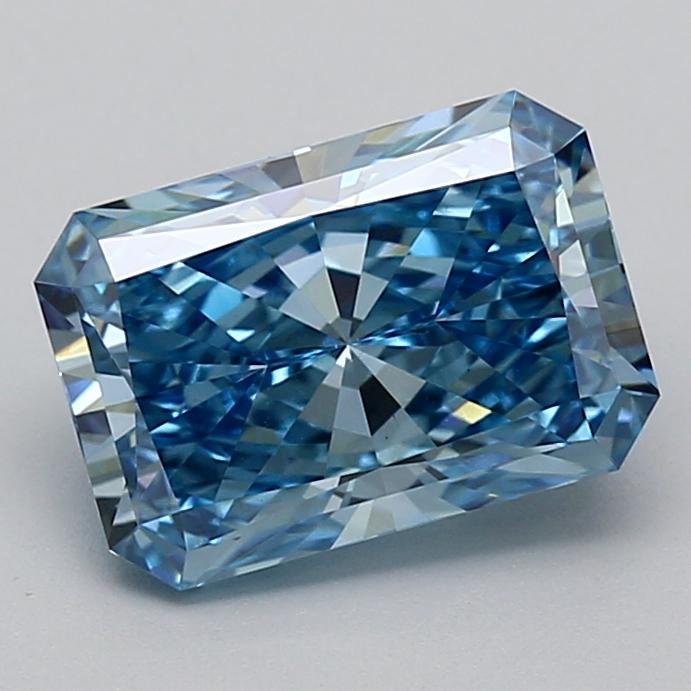 3 CT-VS1 Vivid Blue Radiant Cut Lab Created Diamond For Anniversary Gift | IGI Certified Diamonds