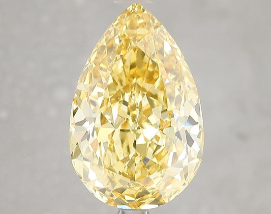 5 CT Vivid Yellow Pear Lab Created Diamond For Engagement Ring