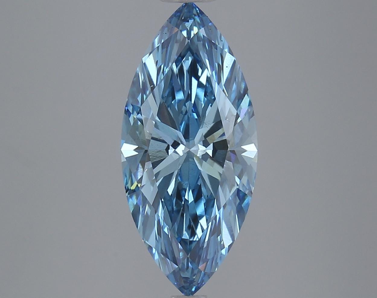 3.33 CT Marquise Vivid Blue Lab Grown Diamond For Engagement Ring