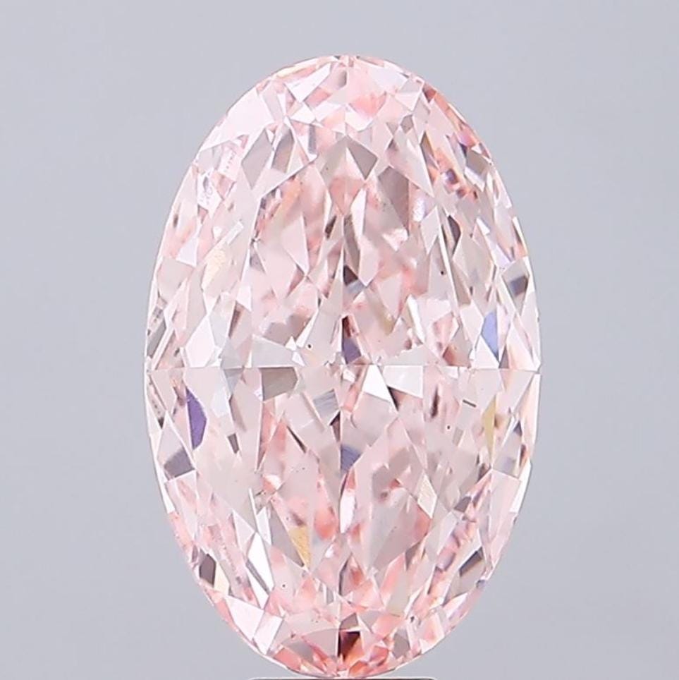 15 CT Pink Oval Cut Lab Grown Diamond for Engagement Ring | IGI Certified | Best for Anniversary Gift or Wedding Gift | Gift for Wife