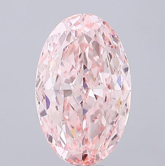 15 CT Pink Oval Cut Lab Grown Diamond for Engagement Ring | IGI Certified | Best for Anniversary Gift or Wedding Gift | Gift for Wife